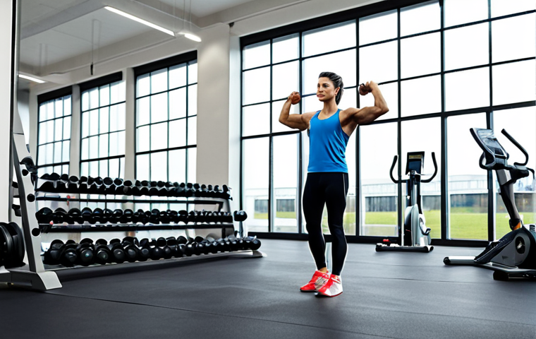 Gym Beginner**
"A person, fully clothed in athletic wear, safely warming up with light stretches in a bright, modern gym, appropriate attire, safe for work, perfect anatomy, natural pose, well-lit environment, professional photography, high quality, modest exercise."
**