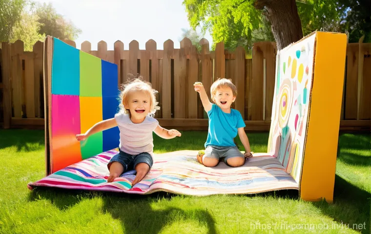 타임머신 상식 - **Prompt: Childhood Time Machine Adventure**
"A group of diverse children, aged 6-10, excitedly ...